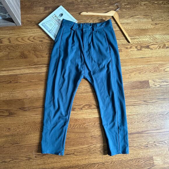 Free People Blue Trouser Slant Pocket Dress Pants - Picture 1 of 9